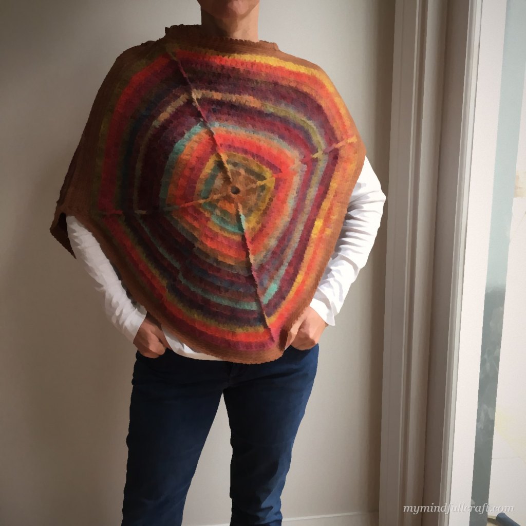 A crocheted wrap made by Payal