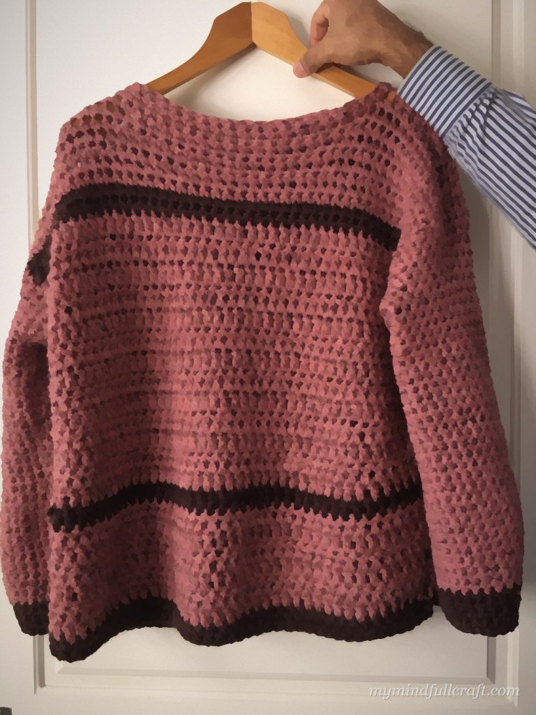 A crocheted jumper